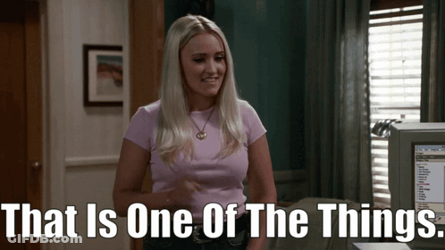 Woman Standing In Front Of Computer Saying That Is One Of The Things GIF