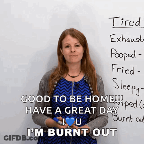 Woman Standing In Front Of Good To Be Home GIF