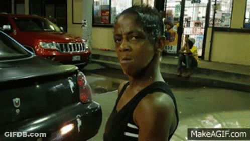 Woman Standing In Front Of Jeep JCJ GIF