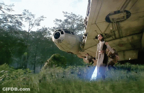 Woman Standing In Front Of Large Airplane GIF