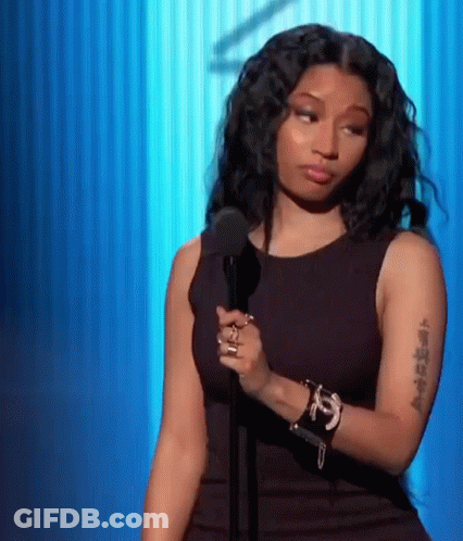 Woman Standing In Front Of Microphone GIF
