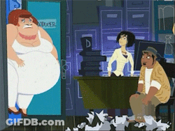Woman Standing In Front Of Producer Door GIF
