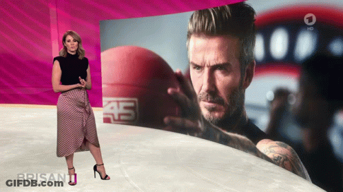 Woman Standing In Front Of Screen Saying Brisant GIF