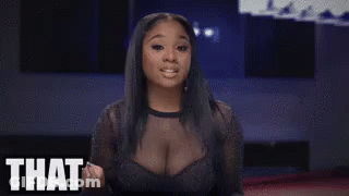 Woman Standing In Front Of Table Saying That Is Called GIF