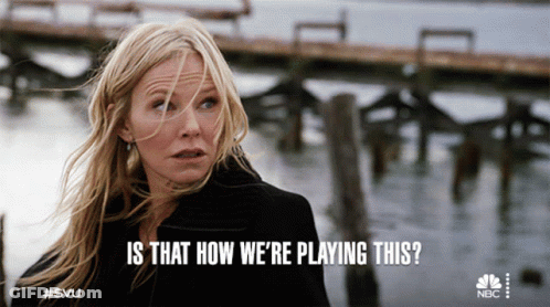 Woman Standing In Front Of Water Saying Is That How We Replaying This GIF