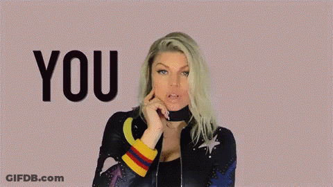 Woman Standing In Front Of You Know Sign GIF