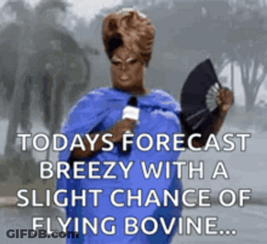 Woman Standing In Stormy Weather GIF