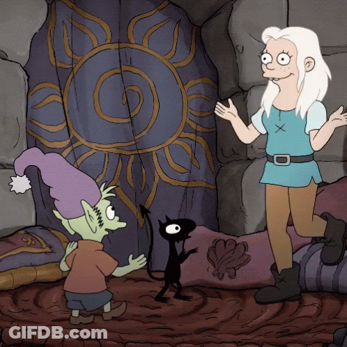 Woman Standing Next To Cat GIF