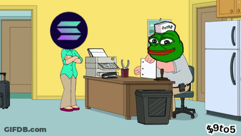 Woman Standing Next To Man Holding Paper Saying $9T05 GIF