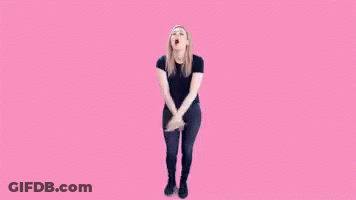 Woman Standing On One Leg Saying Thank You GIF