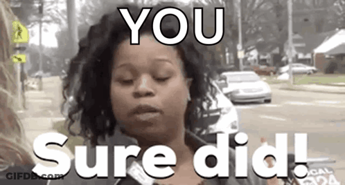 Woman Standing On Street Eyes Closed Sign You Sure Did GIF