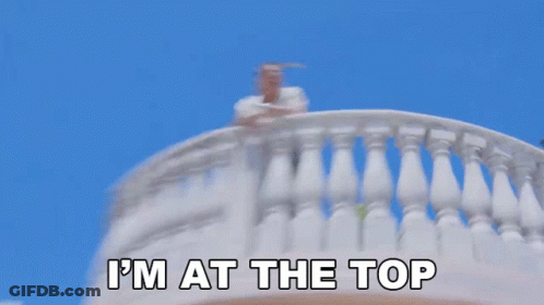 Woman Standing On White Railing GIF