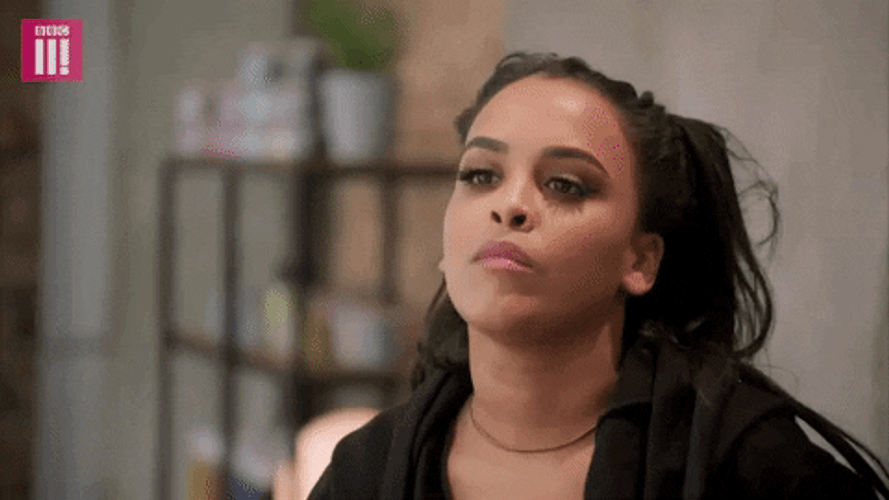 Woman Staring Hmmmm GIF