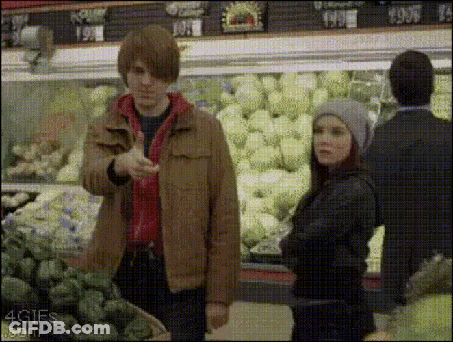Woman Stealing A Watermelon GIF