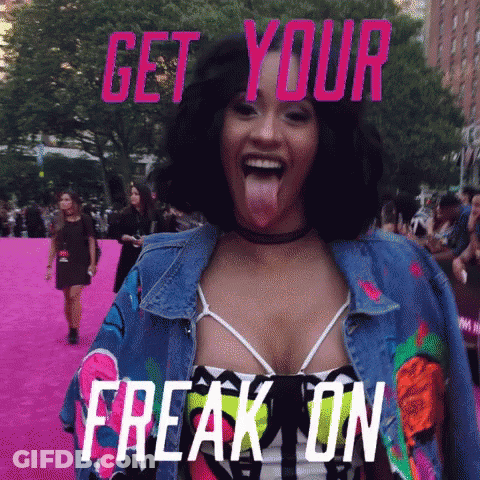 Woman Sticking Tongue Out Get Your Freak On GIF