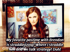 Woman Straddling Brendon My Favorite Pastime Talk Strat GIF