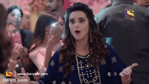 Woman Surprised In Front Of Sony Logo GIF