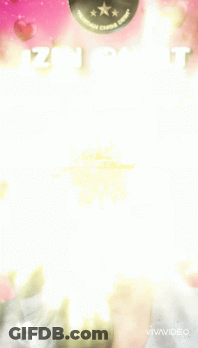 Woman Surrounded By Pink Background Saying Tgd Terbaik GIF