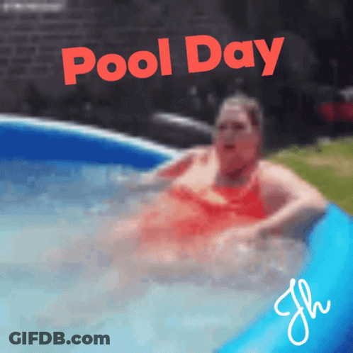Woman Swimming In Pool Day GIF