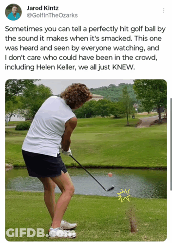 Woman Swinging Golf Club GIF