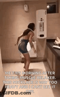 Woman Taking Muscle Relaxer GIF