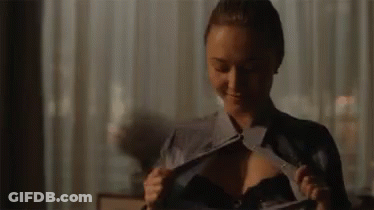 Woman Taking Off Shirt And Bra GIF