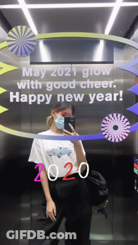 Woman Taking Picture In Elevator GIF