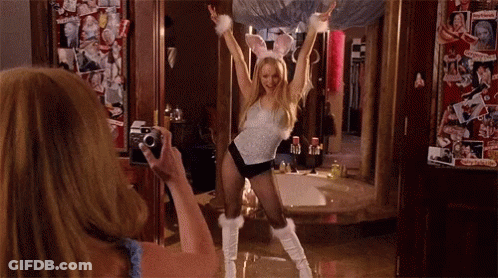 Woman Taking Picture Of Girl In Bunny Costume GIF