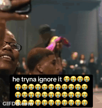 Woman Taking Picture Of Man Saying He Tryna Ignore It GIF