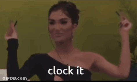Woman Taking Selfie Clock It GIF