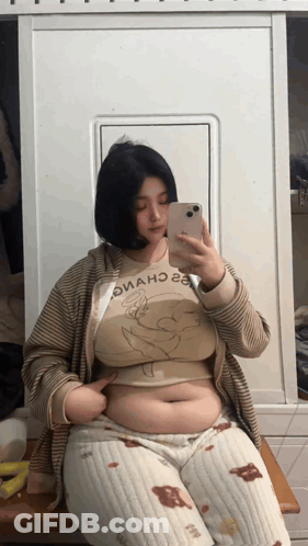 Woman Taking Selfie In Roman 23 T-Shirt GIF