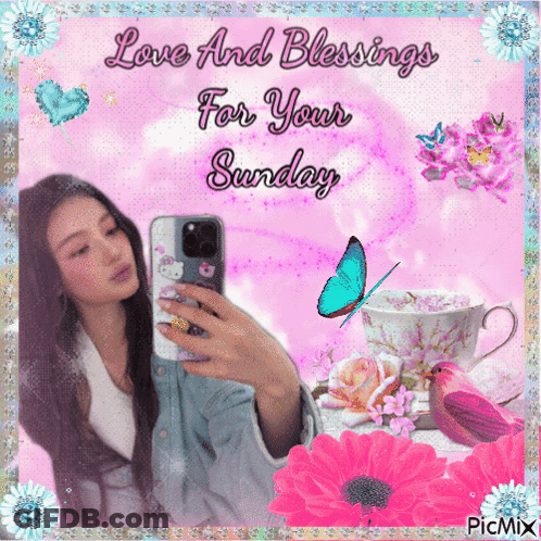 Woman Taking Selfie Love Blessings GIF