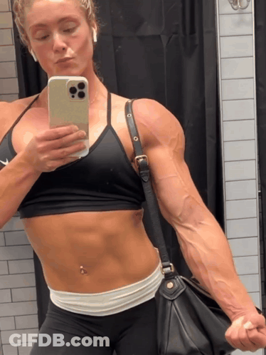 Woman Taking Selfie With Phone GIF