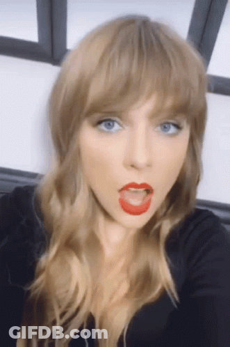 Woman Taking Selfie With Red Lipstick GIF