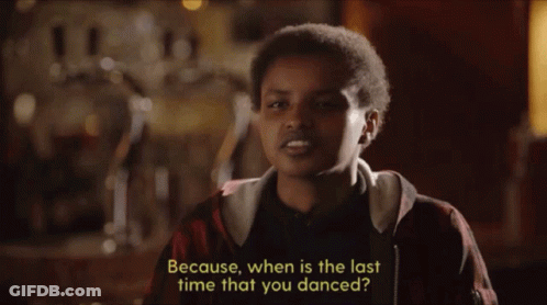 Woman Talking About Last Time She Danced GIF