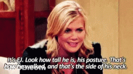 Woman Talking About Man's Height And Posture GIF