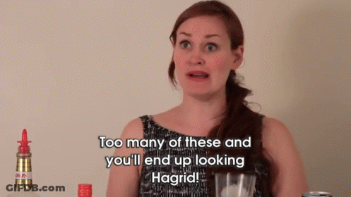 Woman Talking About Too Many Making You Look Hagrid GIF