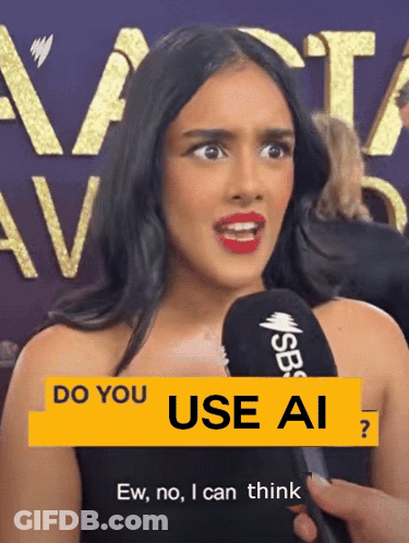 Woman Talking Into Microphone Do You Use Ai GIF