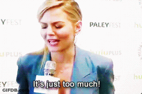 Woman Talking Into Microphone It's Just Too Much GIF