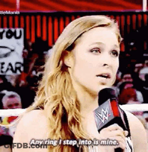 Woman Talking Into Microphone GIF