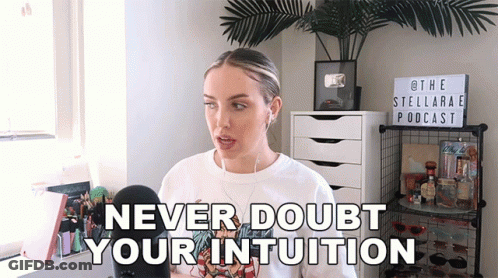 Woman Talking Into Microphone Never Doubt Your Intuition GIF