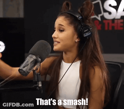Woman Talking Into Microphone That's A Smash GIF