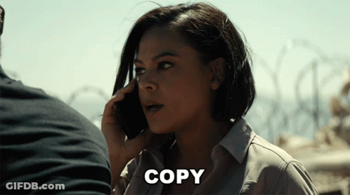 Woman Talking On Cell Phone Copy GIF