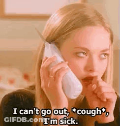 Woman Talking On Cell Phone Coughing GIF