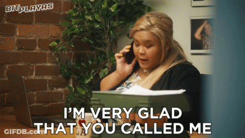 Woman Talking On Cell Phone Glad You Called GIF