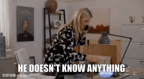 Woman Talking On Cell Phone He Doesn't Know Anything GIF