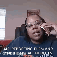 Woman Talking On Cell Phone GIF