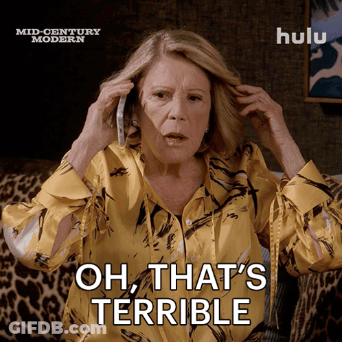 Woman Talking On Cell Phone Oh That's Terrible GIF