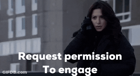 Woman Talking On Cell Phone Request Permission To Engage GIF