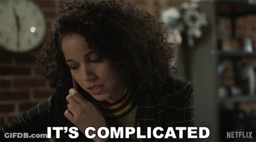 Woman Talking On Cell Phone Saying It's Complicated GIF